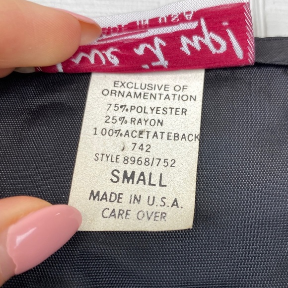 Vintage Live It Up Buttoned Vest Black Gold Lace Glitter Size S - Picture 4 of 5